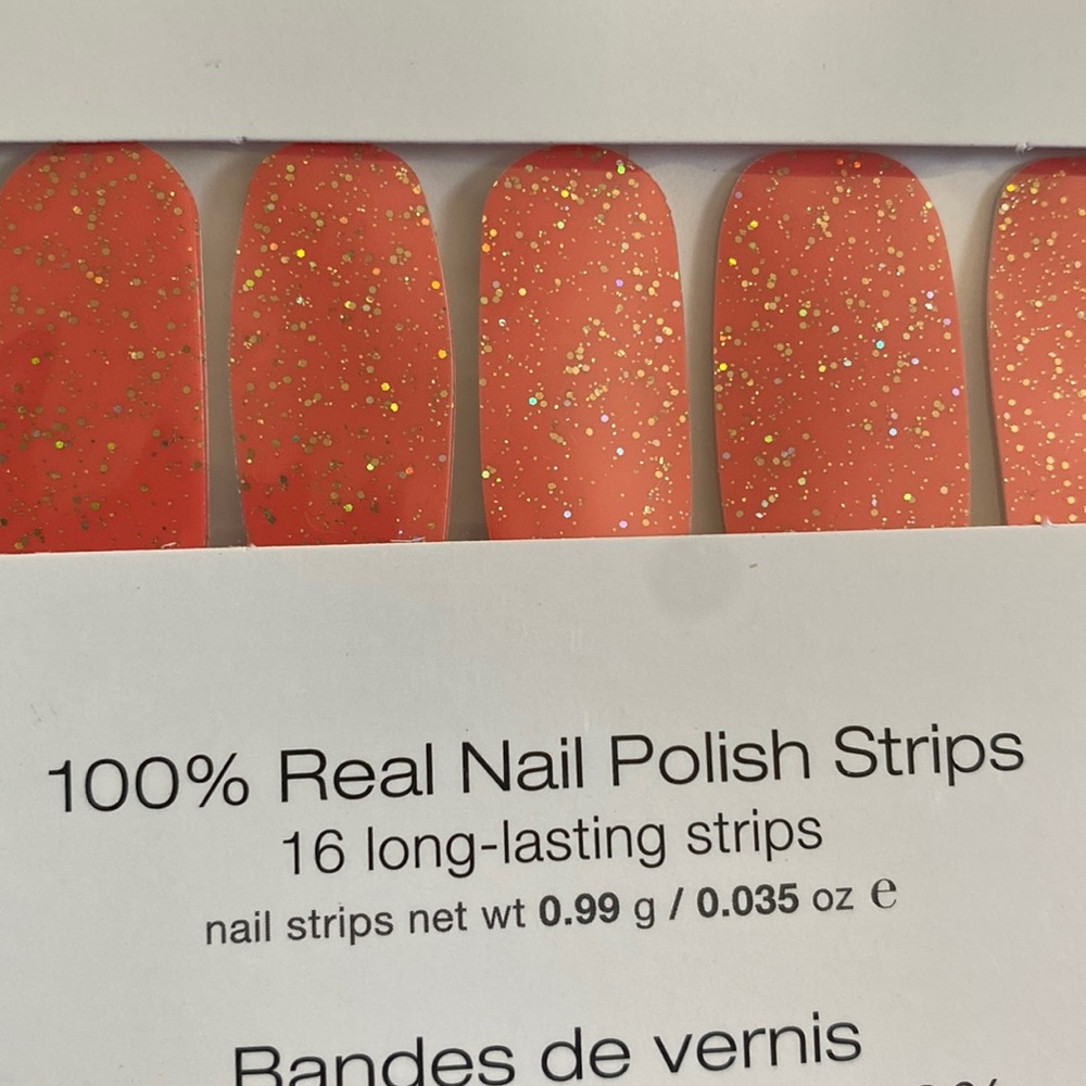 Color street pink w glitter nail set